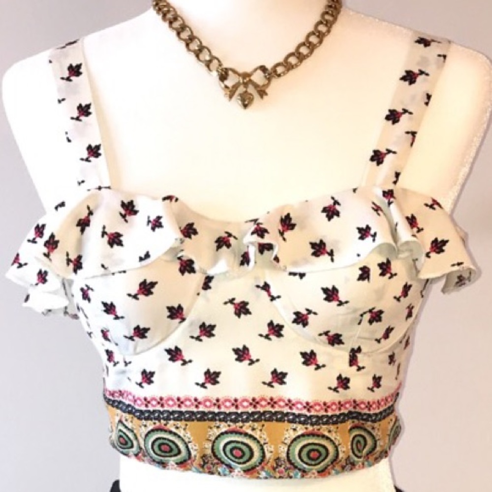 Tribal Print Crop Top